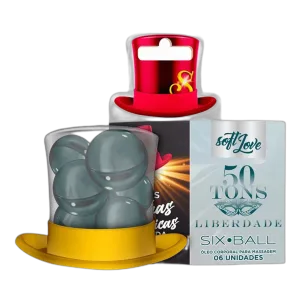 Bolinha Intensidade Suave 6 unidades - Six Ball 50 Tons Liberdade - Desejo e Cia Sex Shop RJ