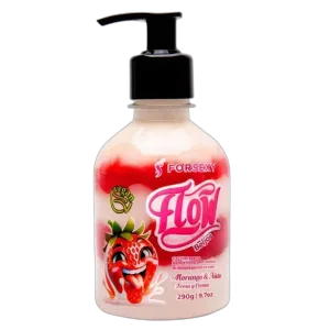 Gel Hidratante Íntimo Beijável - Flow Morango com Champanhe - Desejo e Cia Sex Shop RJ